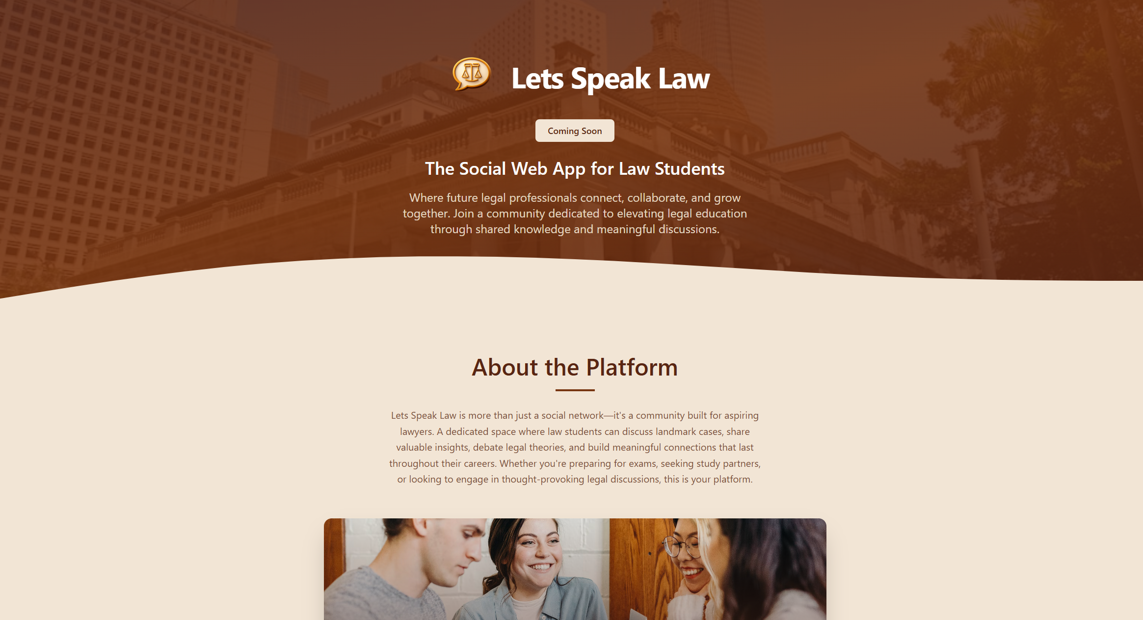 Let's Speak Law social media platform for law students